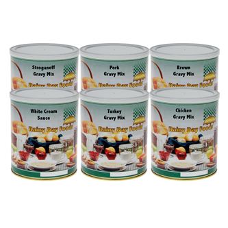 Rainy Day Gravy Pak Kit, 6 Flavors, (6) #2.5 cans