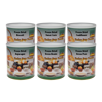 Rainy Day Freeze Dried Vegetable Pak Kit, (6) #2.5 cans