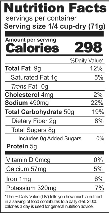 Baked Potato Cheese Soup Nutrition Facts