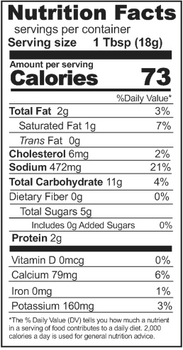 Cheddar Cheese Powder Nutrition Facts