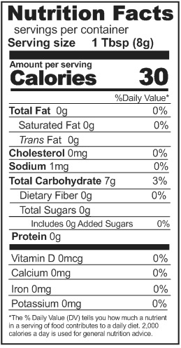Corning Starch Nutrition Facts