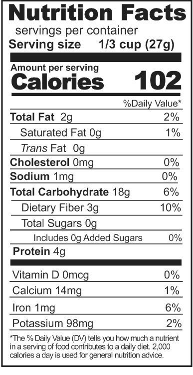 Quick Rolled Oats Nutrition Facts