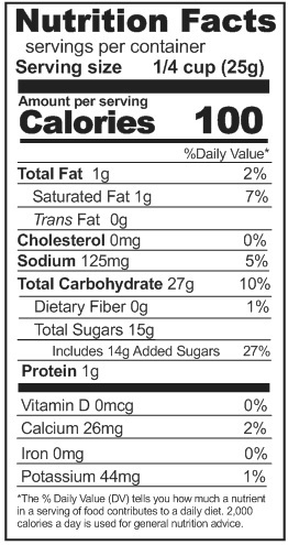 Instant Vanilla Pudding Nutrition Facts